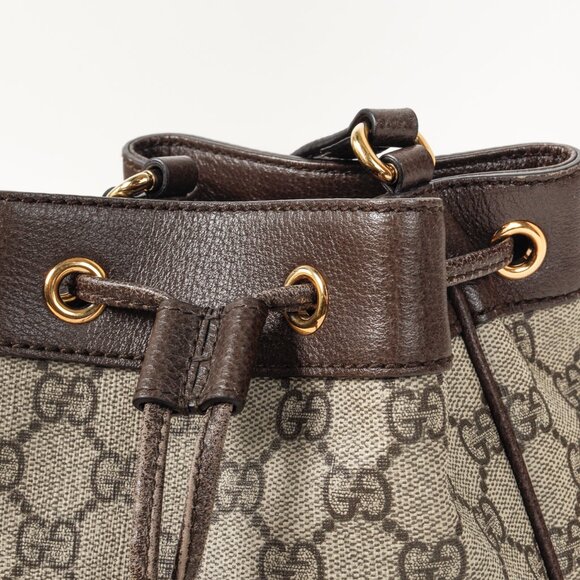 Gucci Ophidia Brown GG Supreme Mini Bucket Bag - Picture 11 of 15